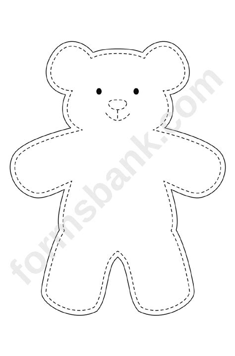 Bear Cut Out Printable - Calendar Printables