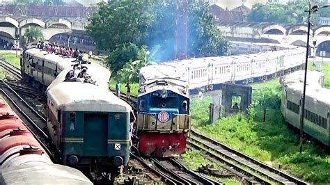 Subarna Express Train Is Crossing With Rajshahi Express Train At