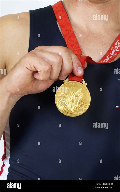 Olympic gold medal Beijing 2008 Stock Photo - Alamy