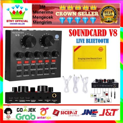 Jual Sound Card V Live Broadcast Mixer Bluetooth Audio Hp Soundcard