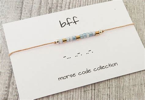 Bracelet Bff Morse Code Bracelet Best Friends Bracelet Etsy France