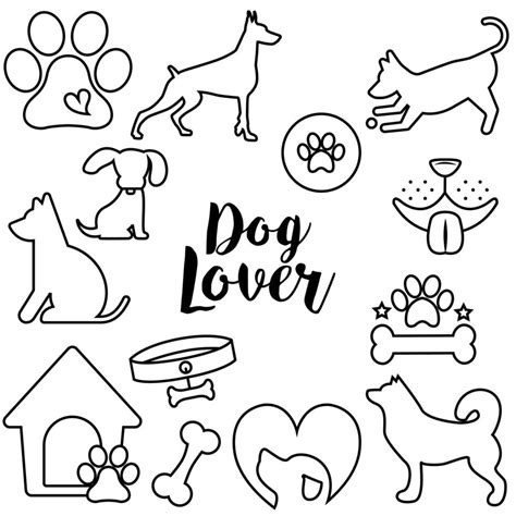 Love dog icon vector set. pet illustration sign collection. 23079210 ...