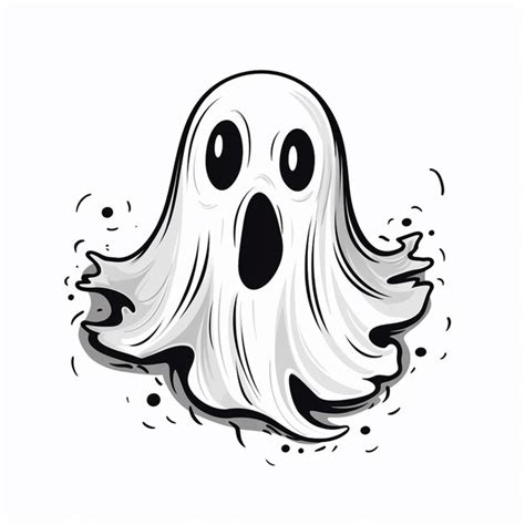 Premium Photo | Halloween Ghost Drawing for Halloween Cards