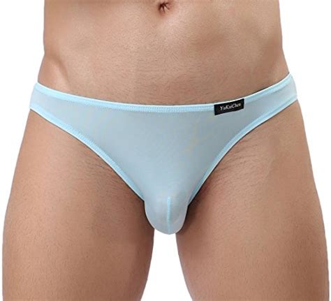 Buy Men Briefs Ice Silk String Bikini Briefs Underwear Sexy Bikinis And