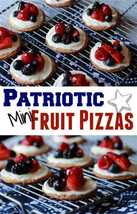 Patriotic Fruit Pizzas Mini Fruit Pizzas Fruit Pizza Fruit Recipes