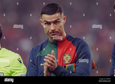 Cristiano Ronaldo Durante El Partido De Clasificaci N Para La Uefa Euro