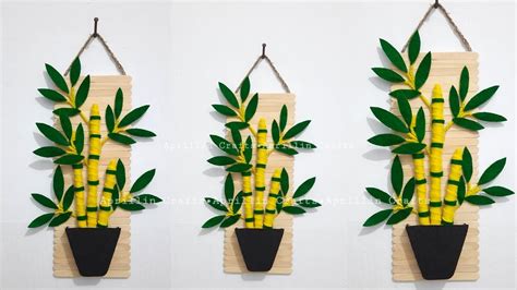 Diy Tanaman Bambu Hias Dari Kain Flanel Diy Wall Decor Ideasdiy