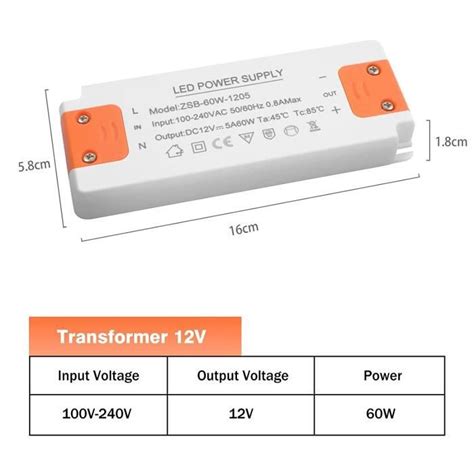 Transformateur V V Led W Led Driver Alimentation V A