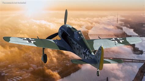 German WWII Fighter Aircraft FW 190 3D Model 3D Model 99 3ds C4d