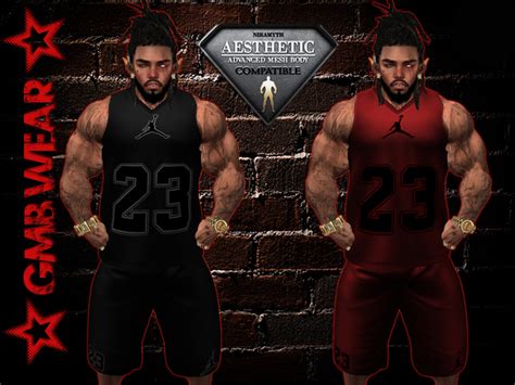 Second Life Marketplace - JORDAN 23 BLACK AND RED OUTFITS