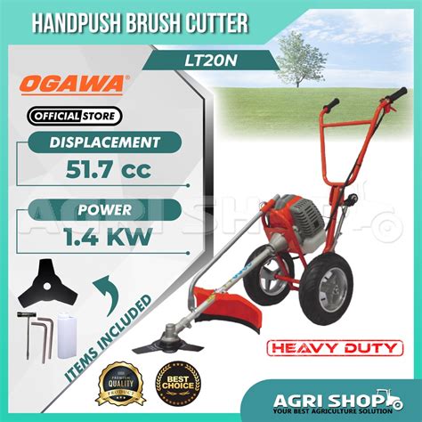 Agrishop Ogawa 52cc 63cc Heavy Duty Air Wheeled Hand Push Lawn Mower