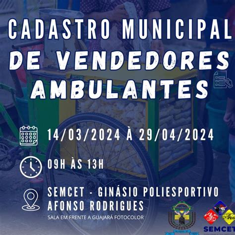 Aviso De Cadastro Para Vendedores Ambulantes De Guajará Mirim Ro