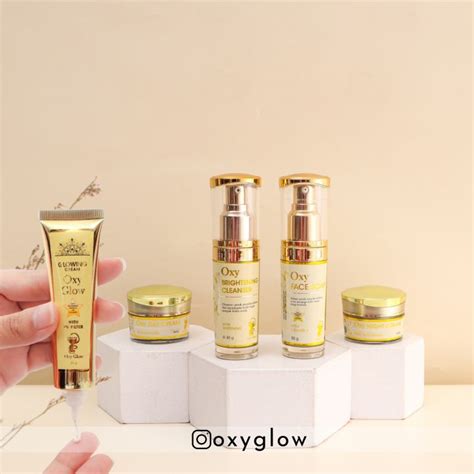 Oxyglow Paket Glowing Series Salep Pelicin Whitening Uv Filter