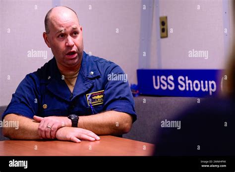 U S Navy Cmdr Victor Boza Commanding Officer Of The Arleigh Burke