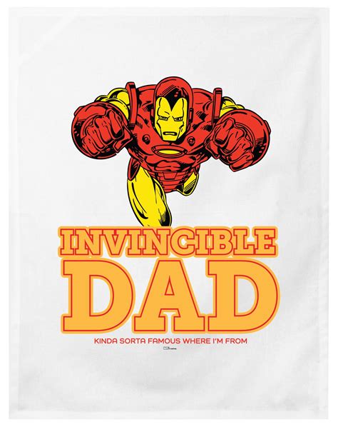 Marvel Comics Iron Man Iron Dad White Dish Towel - Walmart.com