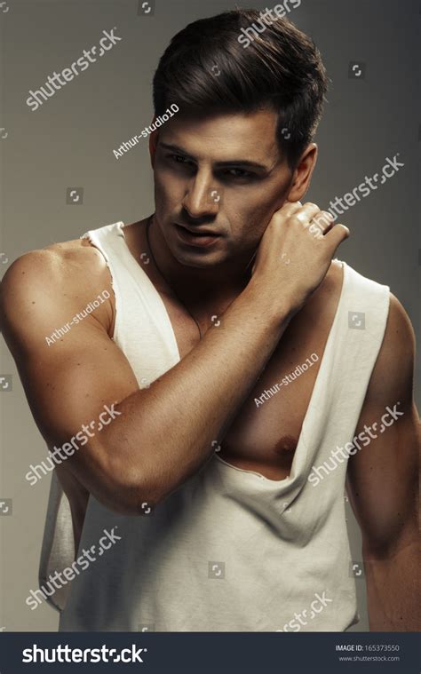Sexy Fashion Portrait Of A Hot Male Model Stock Photo Shutterstock