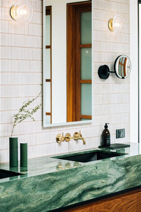 Green Marble Bathroom Vanity | Green marble bathroom, Bathroom interior ...