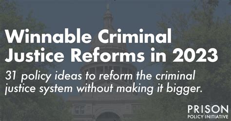 Winnable Criminal Justice Reforms In 2023 R Criminaljusticereform