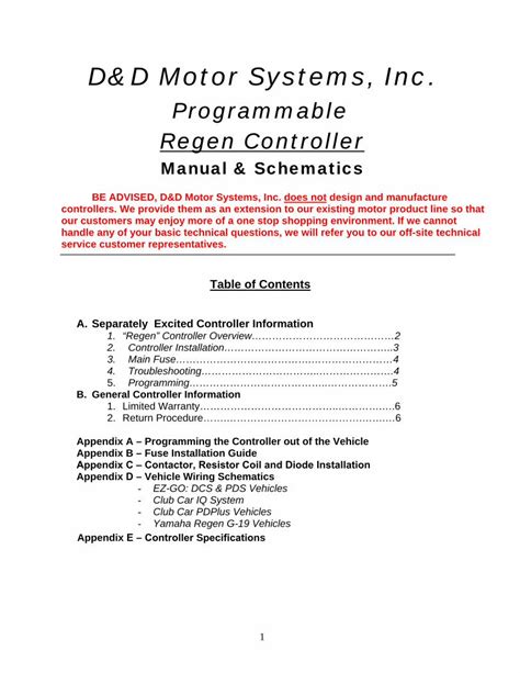 Pdf Regen Controller Manual Dandd Motor · Pdf Fileregen Controller