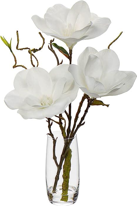 Amazon Dilatata Faux Flowers In Vase Magnolias Flowers