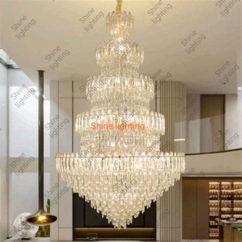 Jual Lampu Gantung Kristal Gold Ruang Tamu Ruang Void Tipe Cm