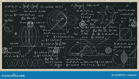 Mathematics Blackboard Vector Stock Vector Illustration Of Study