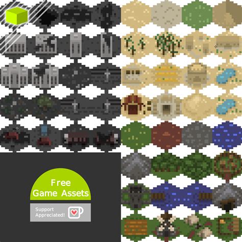 Artstation Pixel Tilesets 16x16 Hexagonal