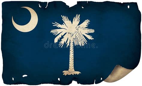 Old South Carolina State Flag Stock Illustration - Illustration of ...