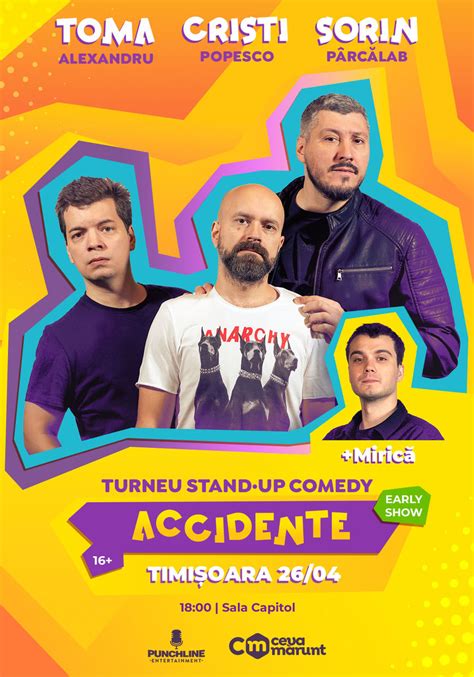 Bilete Timișoara Stand up Comedy cu Toma Cristi Sorin Pârcălab