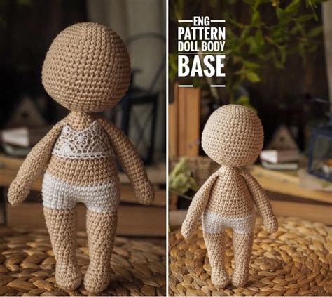 Basic Doll Body Crochet Pattern Easy Amigurumi Doll Base Human Amigurumi Dolls Etsy