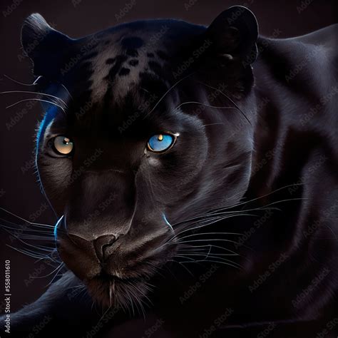 Portrait Of A Beautiful Black Panther Portrait Of A Black Jaguar