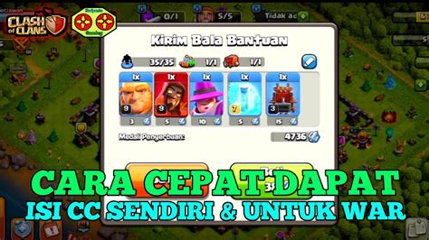 Cara Mengisi Cc Di Coc Dengan Cepat Cara Cepat Main Coc Youtube