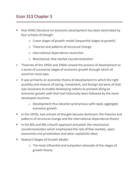 Econ Textbook Chapter Econ Chapter Post Ww Literature On