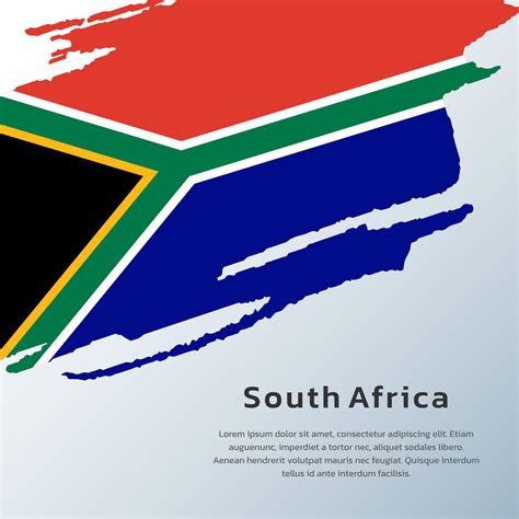 Ilustraci N De La Plantilla De La Bandera De Sud Frica Vector