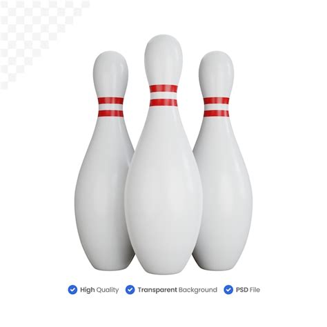 Premium Psd 3d Icon Illustration Three Pin Bowling