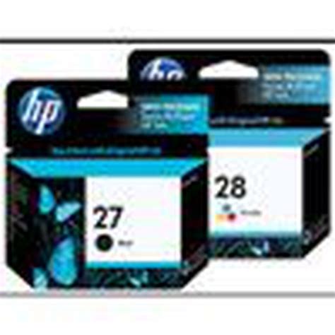 Hewlett Packard Cartridge Printer InkJet 27 Black Dan 28 Tri Color