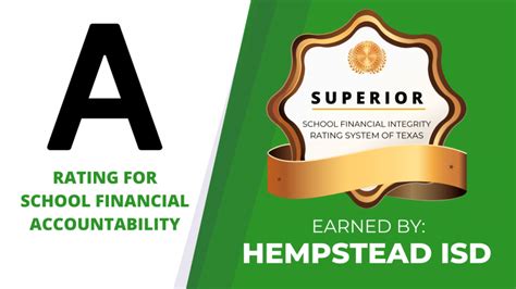 Hempstead ISD Receives “A” in TEA's Financial Integrity Rating System ...