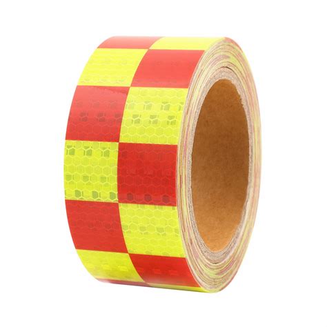 Buy Checker Reflective Safety Tape Outdoor Waterproof Red And Yellow High Visibility Reflective