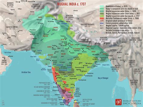 Mughal Empire Map 1500ad