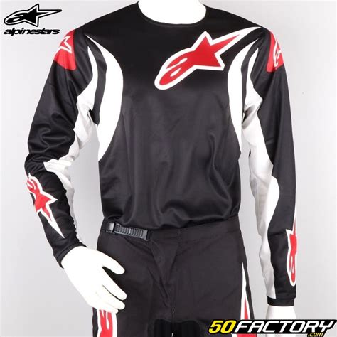 Maillot Alpinestars Fluid Lucent Noir Et Blanc Quipement Pilote