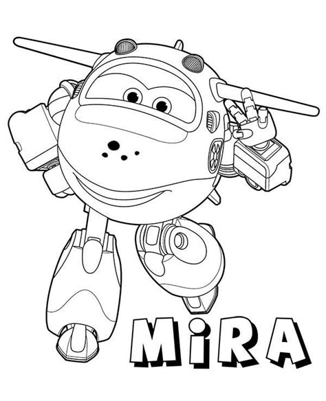 Mira Super Wings Coloring Page - Free Printable Coloring Pages for Kids