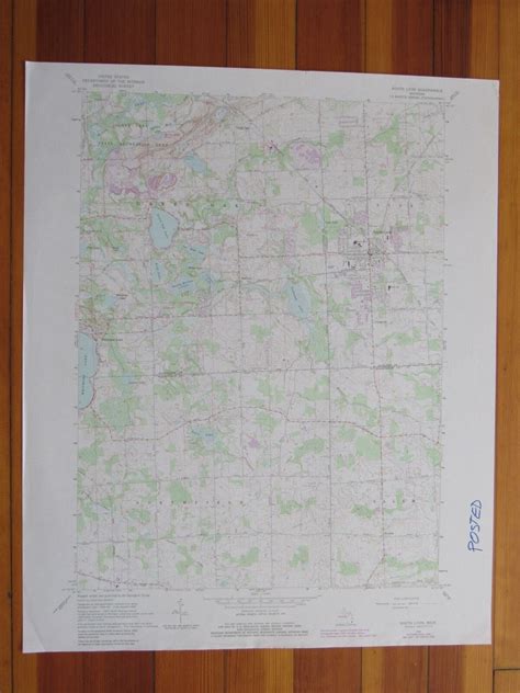 South Lyon Michigan 1984 Original Vintage USGS Topo Map: (1984) Map