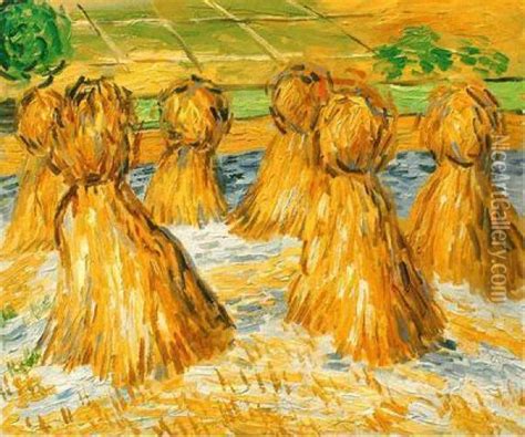 Sheaves Of Wheat Oil Painting Reproduction By Vincent Van Gogh