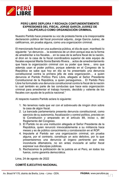 Vladimir Cerr N On Twitter Cen Imputarle Al Partido Ser Una