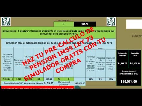 Pensiones Imss Y El Simulador De Pension Ley Youtube