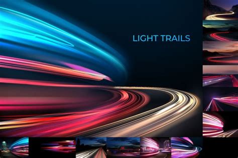 Light Trails Set Light Trails Rgb Color Space Trail