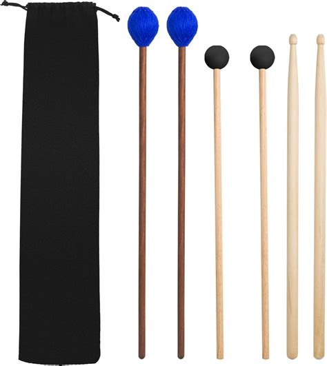 Vixxnoxx Pairs Maple Drum Mallets A Drum Sticks Marimba Mallets