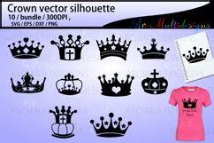 Crown silhouette svg bundle