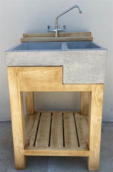 Washboard Utility Sink- Concrete Blend Laundry Room Washbasin