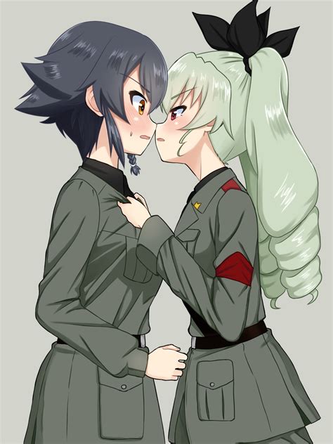 Anchovy And Pepperoni Girls Und Panzer Drawn By Rukapiyopiyopu